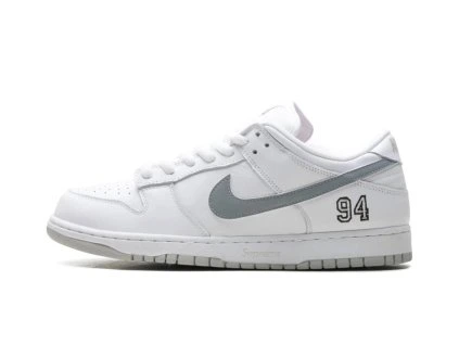 Nike SB Dunk Low Supreme 94 White Metallic Silver (3)