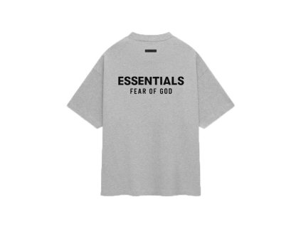 Fear Of God Essentials Jersey Crewneck T shirt light heather Gray (2)