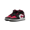 Jordan 1 Mid Black Fire Red (GS) (4)