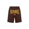 Palm Angels College Sweatshorts Plum Yellow (1)