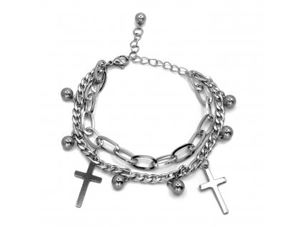 Náramek Řetěz s křížkama set