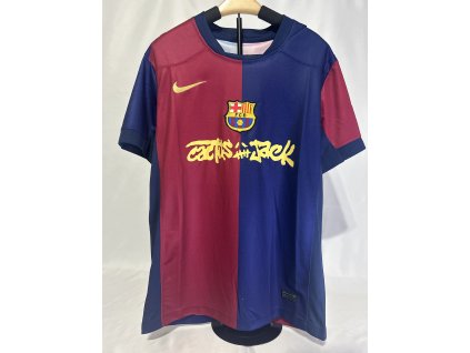 Dres FC Barcelona - Travis Scott červený