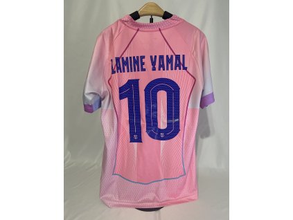Dres FC Barcelona - Lamine Yamal ružový #10
