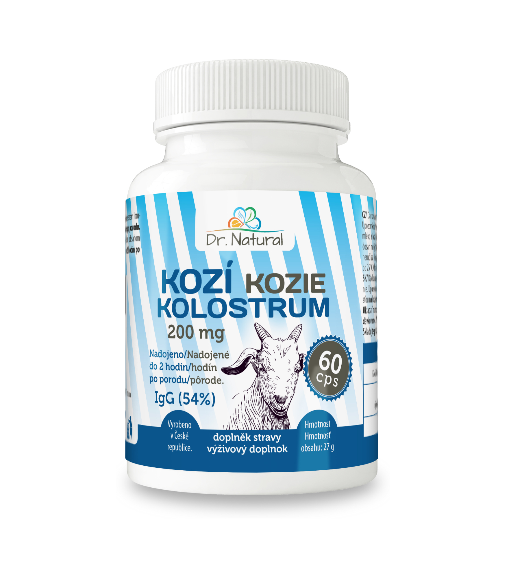 Dr.Natural Kozí Kolostrum IgG 54% 200 mg 60 cps.