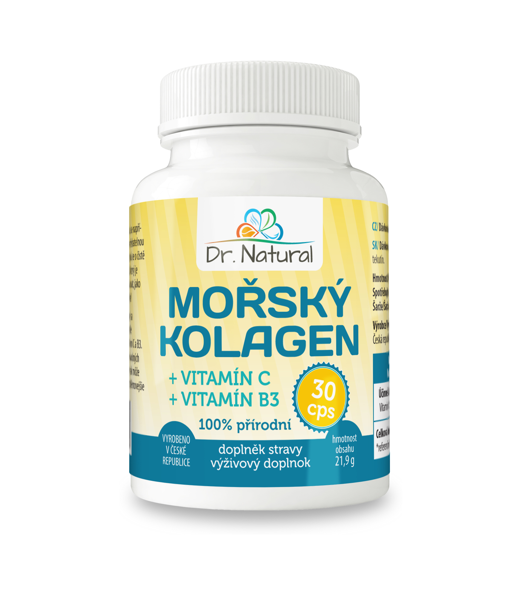 Dr.Natural Mořský Kolagen + vit. C a vit. B3 30 cps.