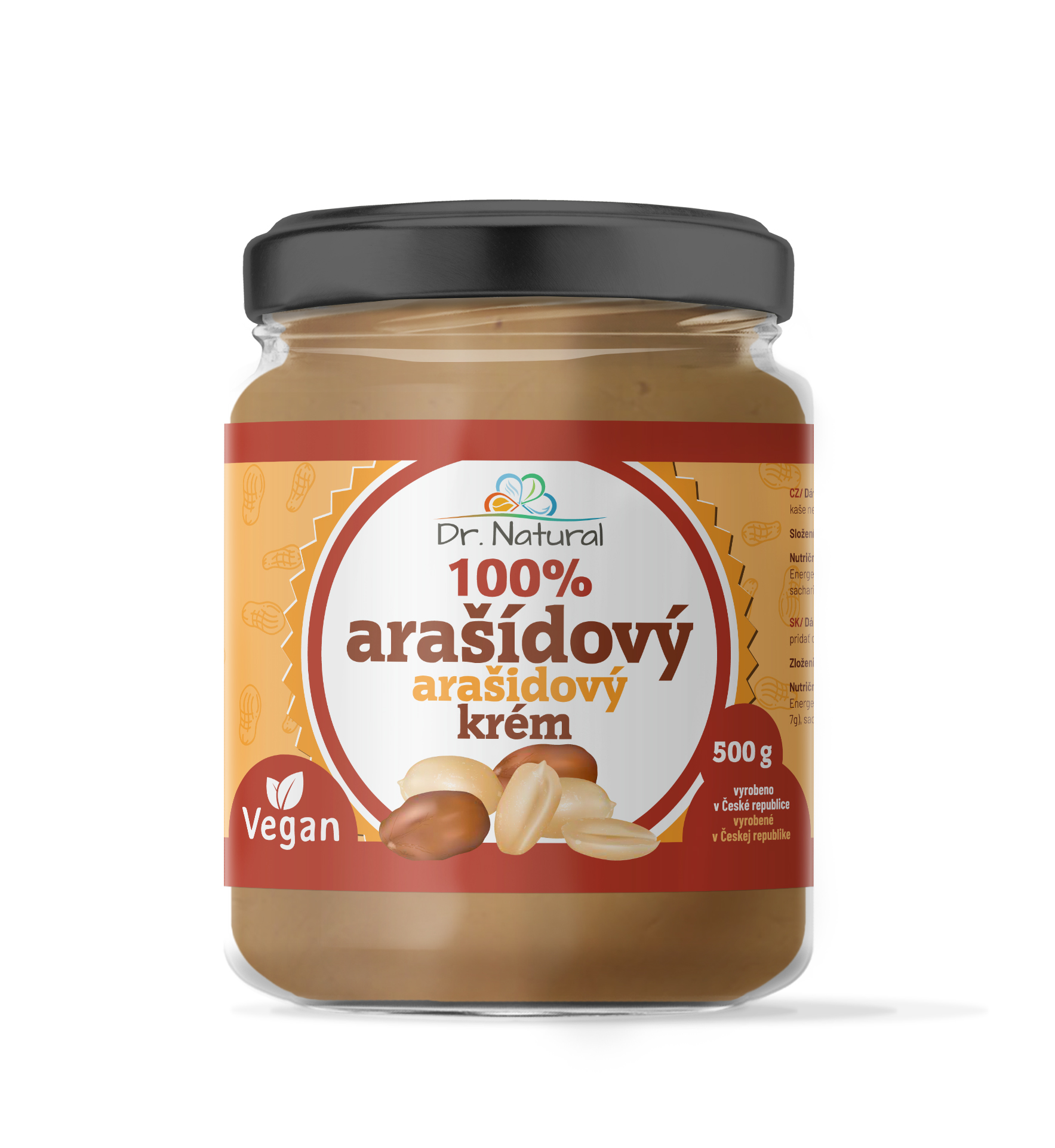 Dr.Natural Arašídový krém jemný 500g 100%
