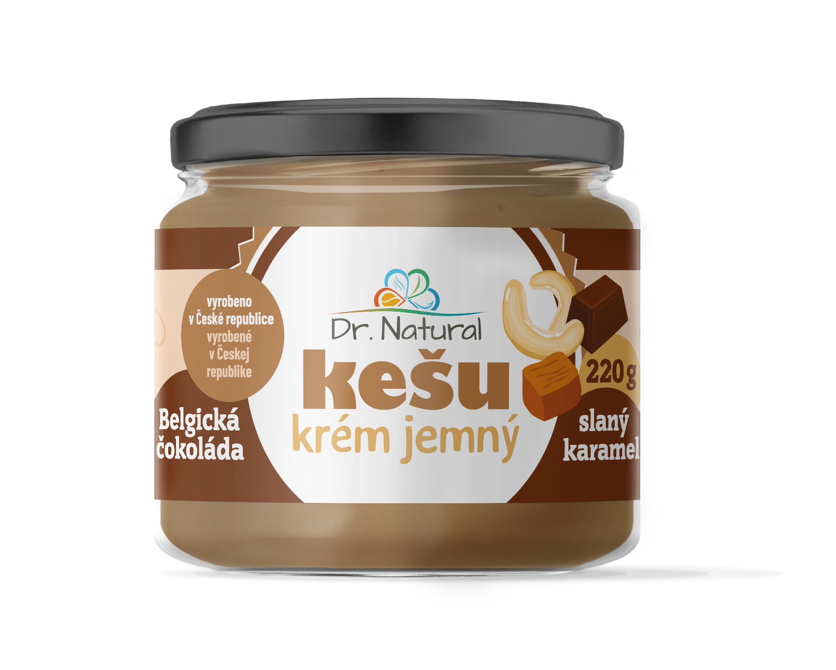 Dr.Natural Kešu krém belgická čokoláda slaný karamel 220g