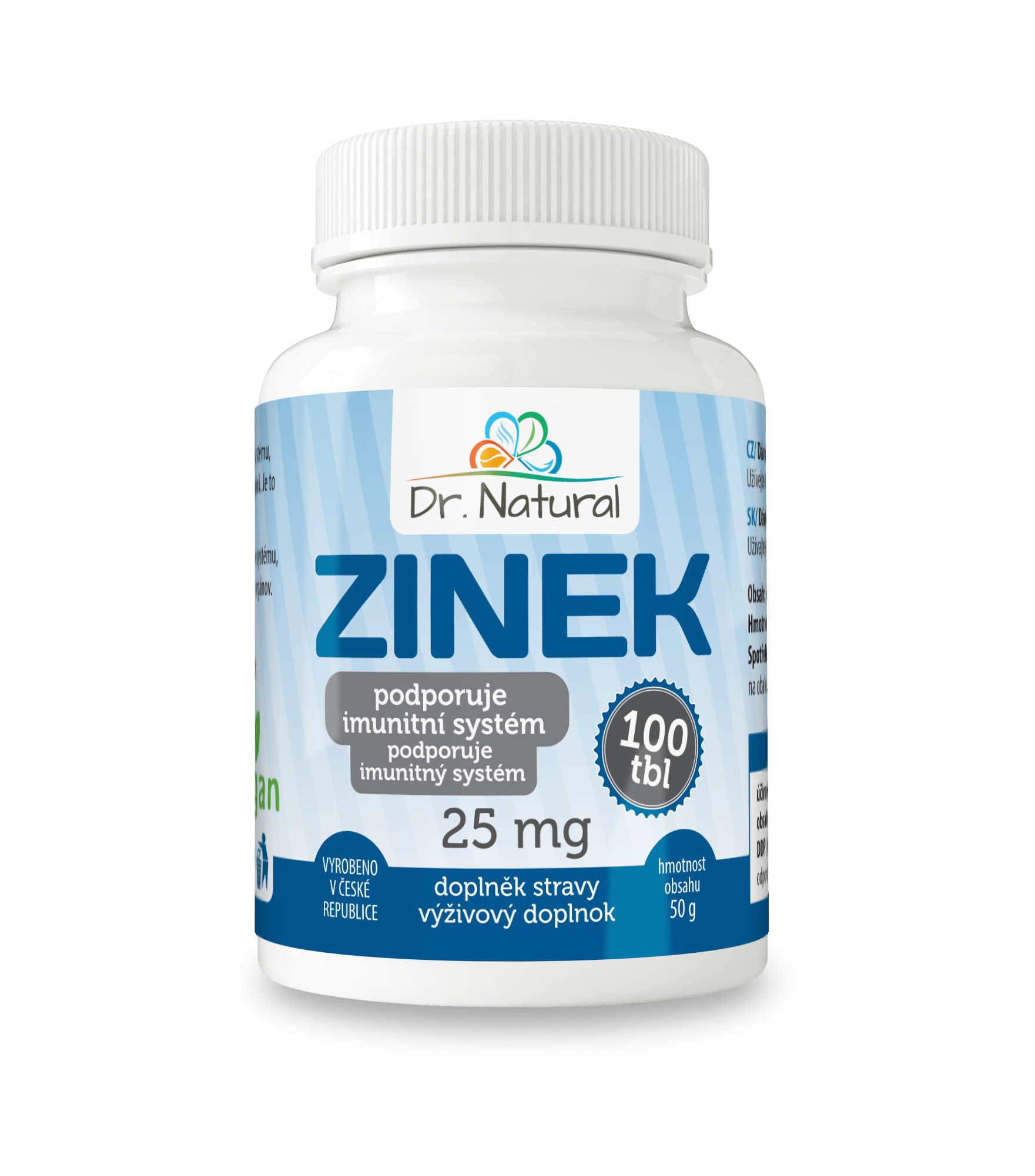 Dr.Natural Zinek 25 mg 100 tbl.