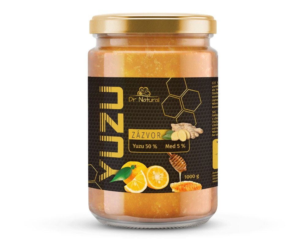 Dr.Natural YUZU + Med + Zázvor Tea 1000g
