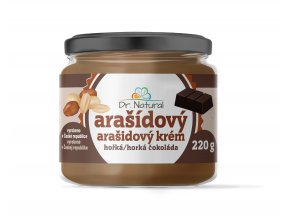 DR NATURAL sklenicka ARASIDOVY KREM horka cokolada 220g VIZUAL