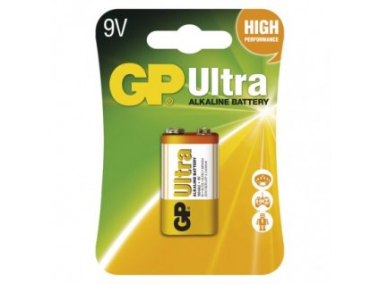 Alkalická baterie GP Ultra 9V (6LF22)