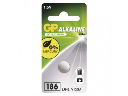 Alkalická knoflíková baterie GP 186F (LR43)