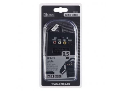 EMOS AV kabel SCART - 3x SCART + 3x CINCH + 1x SVHS 0,5m SB2300