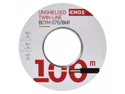 EMOS Dvojlinka nestíněná 2x0,75mm černo/rudá, S8270