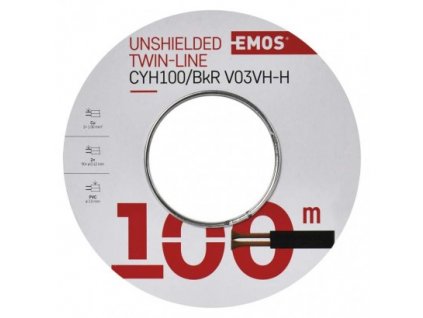 EMOS Dvojlinka nestíněná 2x1,0mm černo-rudá, S8280