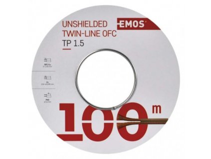 EMOS Dvojlinka nestíněná 2x1,5mm průhledná, S8314