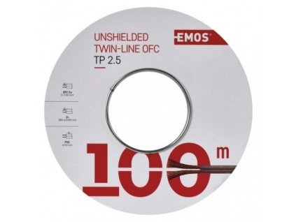 EMOS Dvojlinka nestíněná 2x2,5mm průhledná, S8324