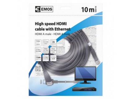EMOS HDMI 2.0 high speed kabel ethernet A vidlice - A vidlice 10m SD0110