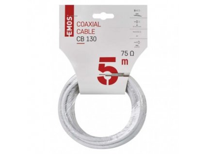 EMOS Koaxiální kabel CB130, 5m S5373