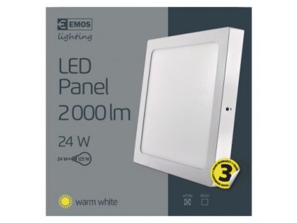 EMOS Lighting LED přisazené svítidlo PROFI, čtvercové, bílé, 24W teplá bílá ZM6151