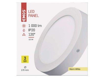 EMOS Lighting LED přisazené svítidlo PROFI, kruhové, bílé, 12,5W teplá bílá ZM5131