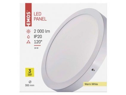 EMOS Lighting LED přisazené svítidlo PROFI, kruhové, bílé, 24W teplá bílá ZM5151