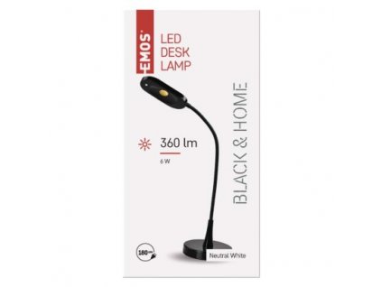 EMOS Lighting LED stolní lampa black & home, černá Z7523B