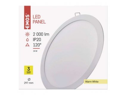 EMOS Lighting LED vestavné svítidlo PROFI, kruhové, bílé, 24W teplá bílá ZD1151