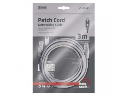 EMOS PATCH kabel UTP 5E, 3m S9124