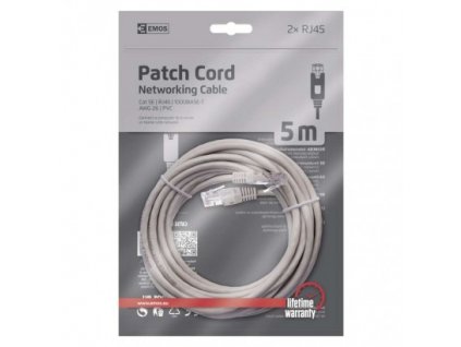 EMOS PATCH kabel UTP 5E, 5m S9125