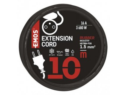 EMOS Prodlužovací kabel gumový – spojka, 10m, 3× 1,5mm2 P01710