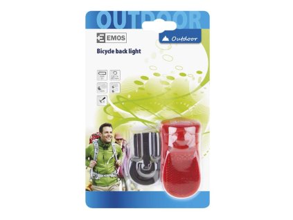 EMOS Svítilna na kolo 1x LED, na 2x AAA, zadní P3913