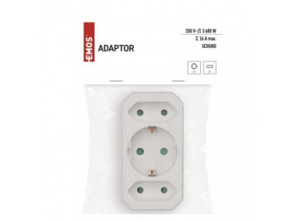 EMOS Zásuvka rozbočovací 3 x SCHUKO P00272