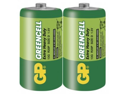 Zinková baterie GP Greencell D (R20)