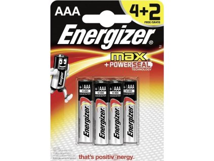 Baterie Energizer MAX+ AAA, LR03 4+2