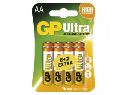 Alkalická baterie GP Ultra AA (LR6)