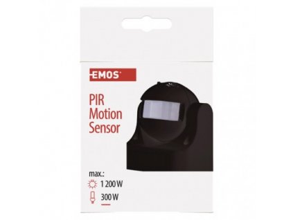 EMOS PIR senzor (pohybové čidlo) IP44 1200W, černý G1125