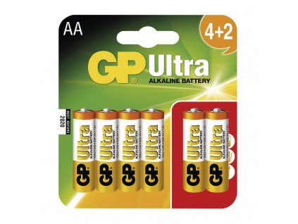 GP Batteries Baterie GP Ultra Alkaline LR6 (AA), 4+ 2 blistr B1921MM