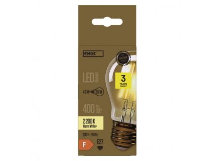 EMOS Lighting LED žárovka Vintage A60 4,3W E27 teplá bílá+ Z74301