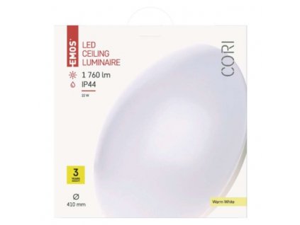 EMOS Lighting LED přisazené svítidlo CORI, kruhové bílé 22W teplá b., IP44 ZM3303