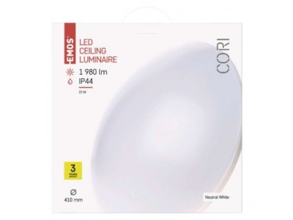 EMOS Lighting LED přisazené svítidlo CORI, kruhové bílé 22W neutr.b., IP44 ZM3403