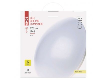 EMOS Lighting LED přisazené svítidlo CORI, kruhové bílé 12W teplá b., IP44 ZM3301