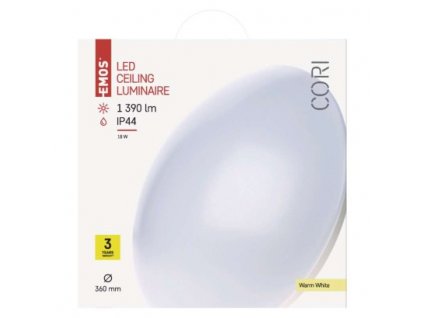 EMOS Lighting LED přisazené svítidlo CORI, kruhové bílé 18W teplá b., IP44 ZM3302