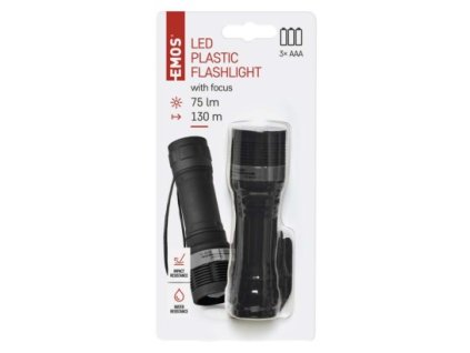 EMOS LED svítilna plastová, 3W LED, na 3x AAA, FOKUS P4702