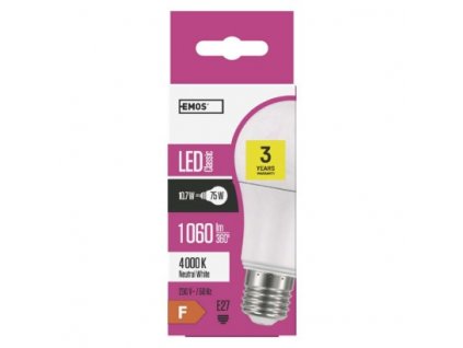 EMOS Lighting LED žárovka Classic A60 10,7W E27 neutrální bílá ZQ5151