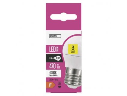 EMOS Lighting LED žárovka Classic Mini Globe 5W E27 neutrální bílá ZQ1121