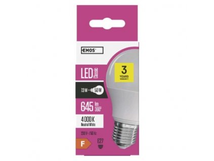 EMOS Lighting LED žárovka Classic A60 7,3W E27 neutrální bílá ZQ5131