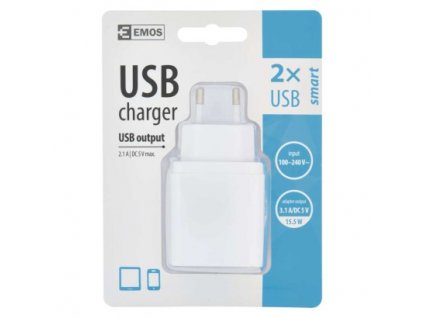 EMOS Univerzální USB adaptér SMART do sítě 3,1A (15W) max. V0114