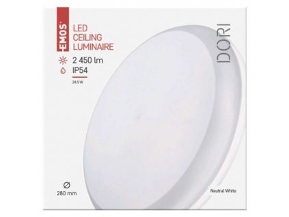 EMOS Lighting LED přisazené svítidlo DORI, kruhové bílé 24,5W neutr.b., IP54 ZM4312
