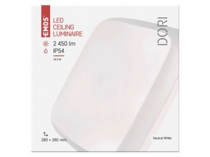 EMOS Lighting LED přisazené svítidlo Dori, čtvercové bílé 24,5W n.b.,IP54 ZM4314